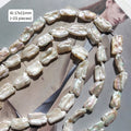 [1 strand] Elongated/ Biwa pearl - Freshwater pearls