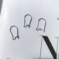 Stainless steel elongated hoop huggies 1 pair