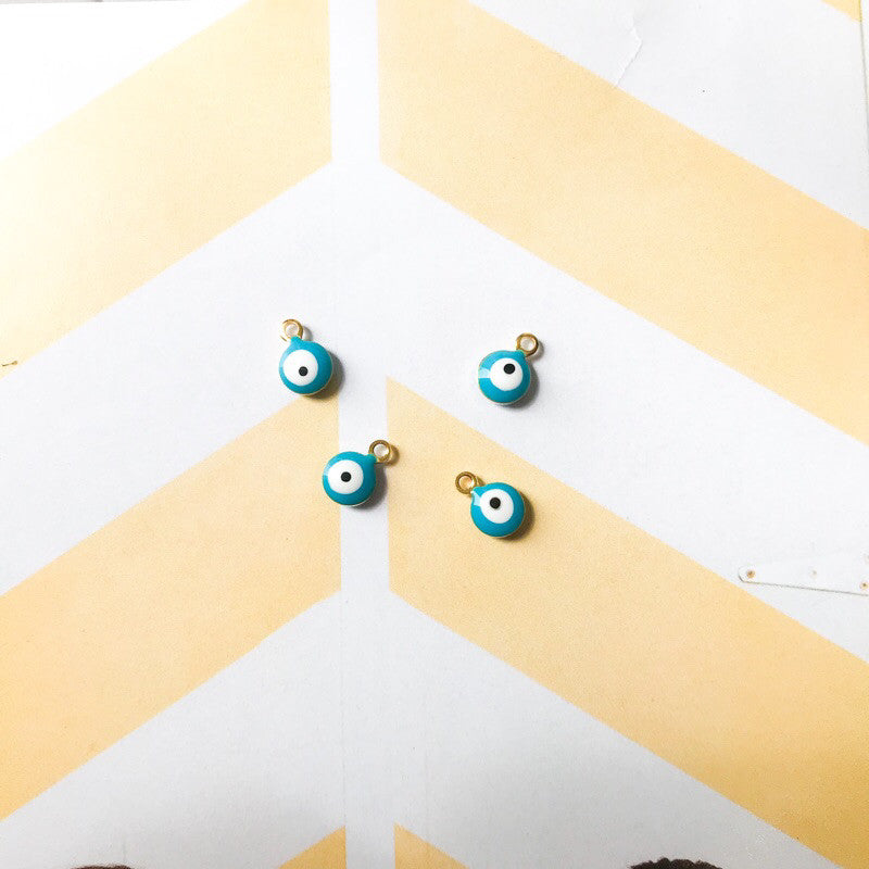 Evil eye in enamels pendant 1 pc - Stainless steel