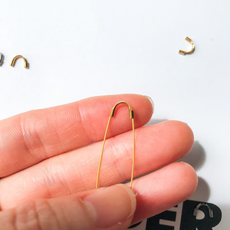 U wire guard 2 pcs -14k Gold filled/ stainless steel gold