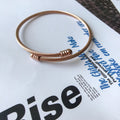 Free size bangle - Stainless steel with stopper beads