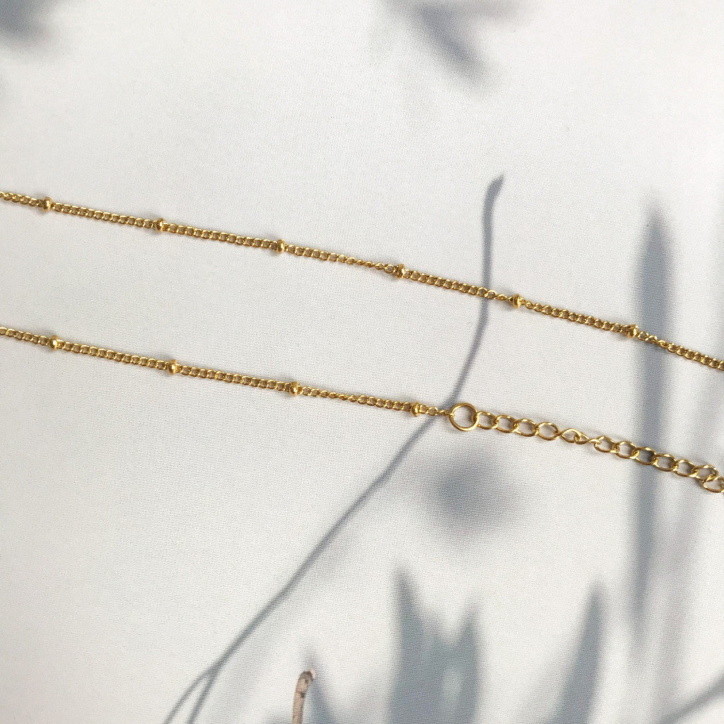 [Ready Necklace] GOLD colour Stainless steel tarnish free necklace 1pc