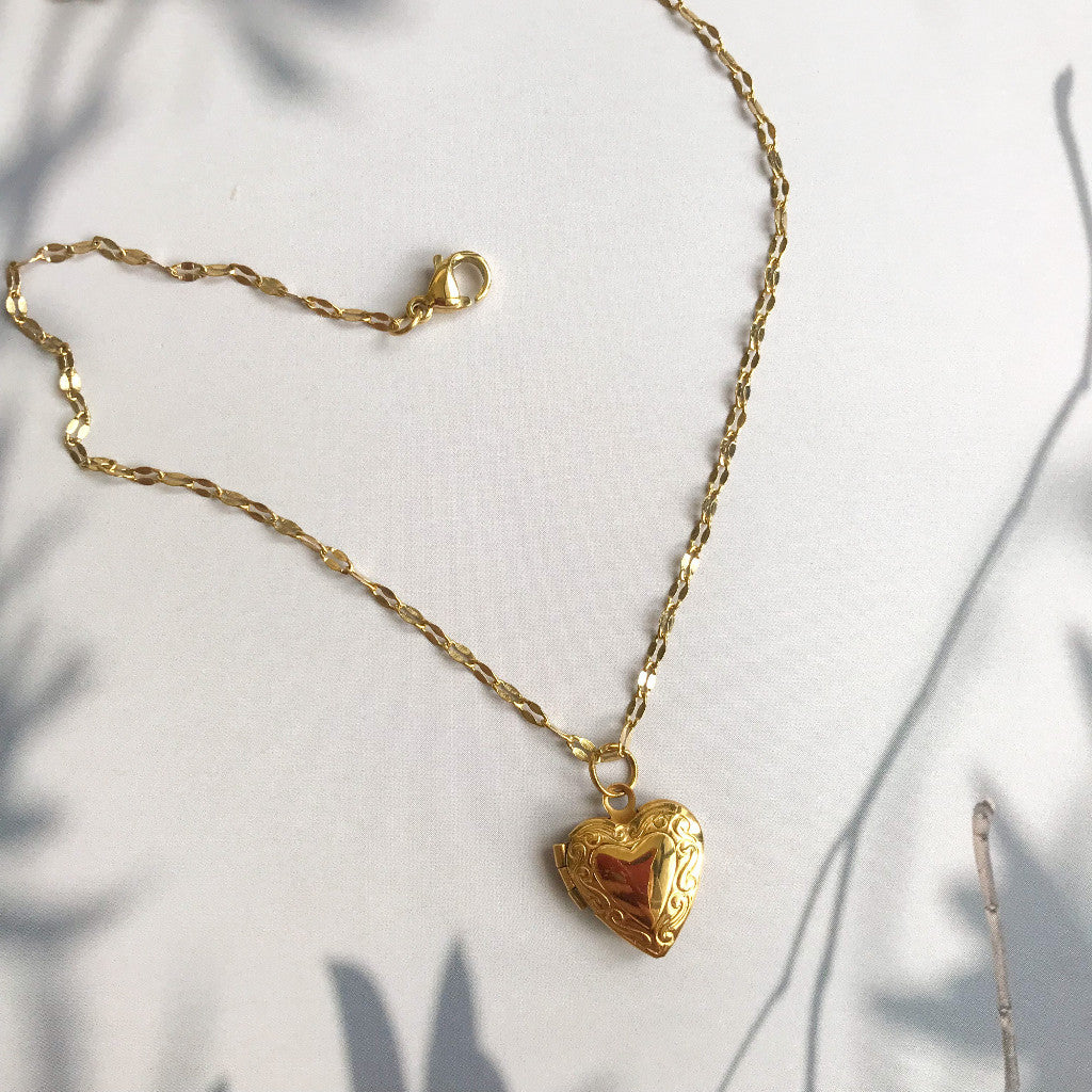 [Ready Necklace] GOLD colour Stainless steel tarnish free necklace 1pc