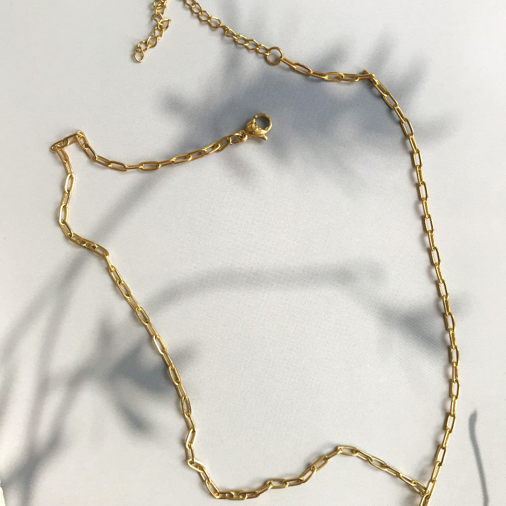 [Ready Necklace] GOLD colour Stainless steel tarnish free necklace 1pc