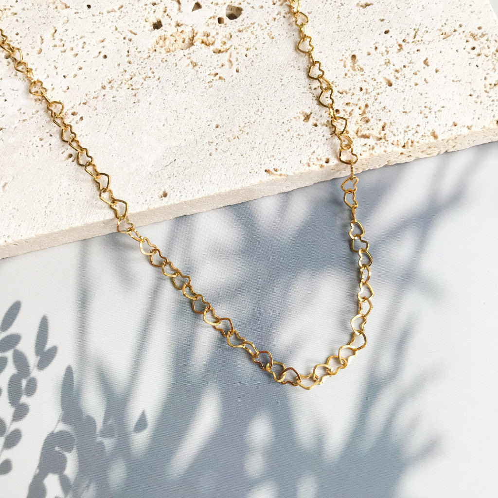 [Ready Necklace] GOLD colour Stainless steel tarnish free necklace 1pc