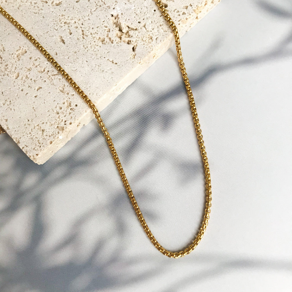 [Ready Necklace] GOLD colour Stainless steel tarnish free necklace 1pc
