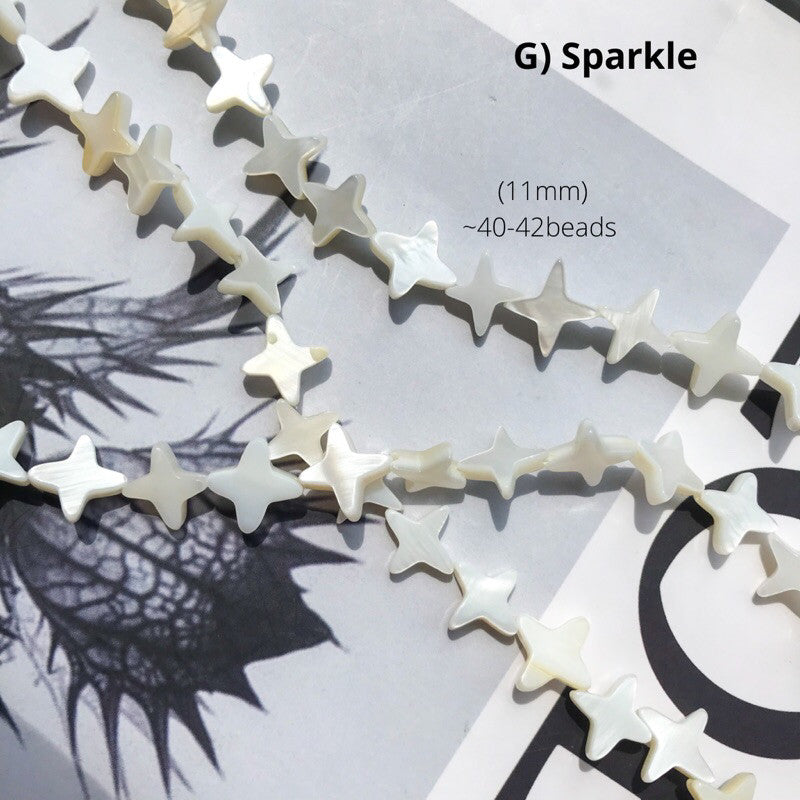 White shell beads 1 strand/ DIY jewellery heart shaped star moon flower accessories for necklace Jewelry bracelet