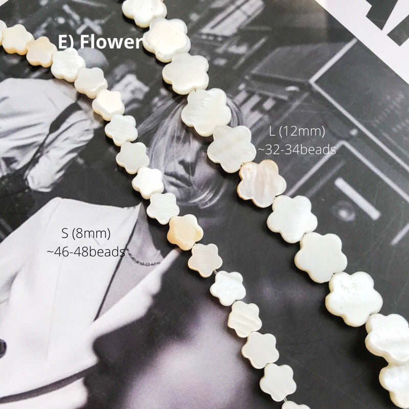 White shell beads 1 strand/ DIY jewellery heart shaped star moon flower accessories for necklace Jewelry bracelet
