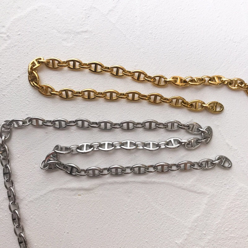 DIY Chain: Stainless steel bulky chain CD link Oval link chain 50cm