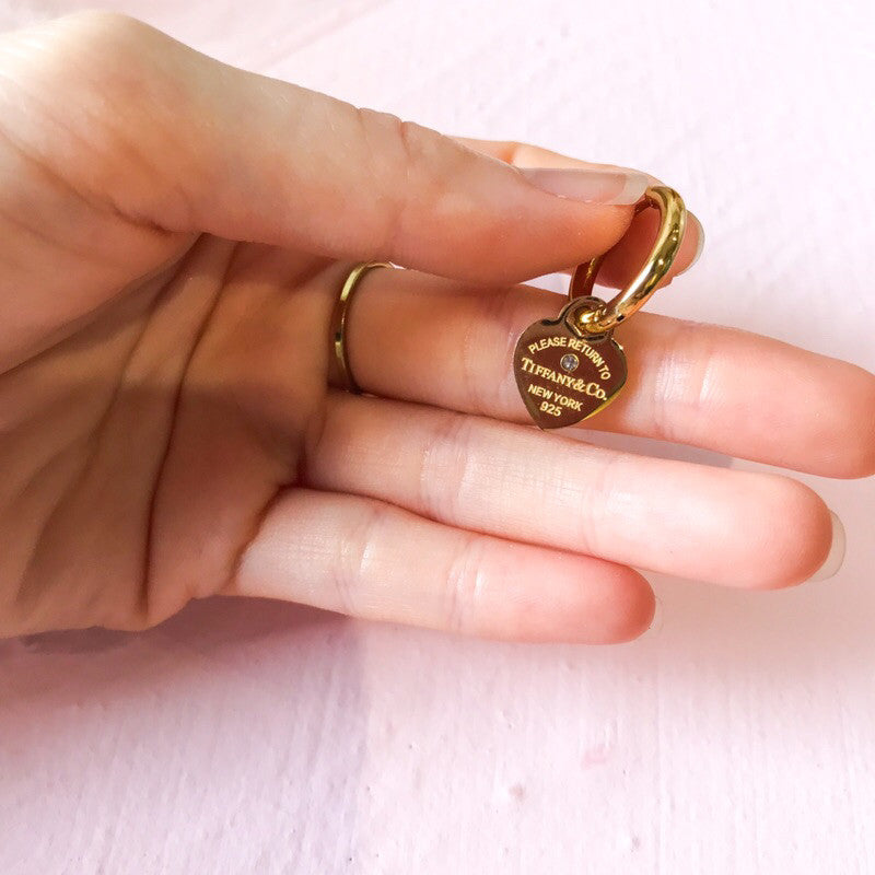 Love locket pendant stainless steel with zirconia stone/ gold love locket lock pendant with diamond