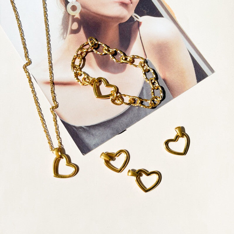 Stainless Steel Love Pendant Series/ heart shaped locket