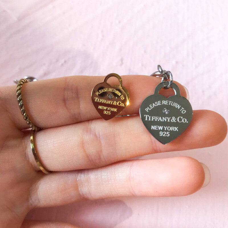Love locket pendant stainless steel with zirconia stone/ gold love locket lock pendant with diamond
