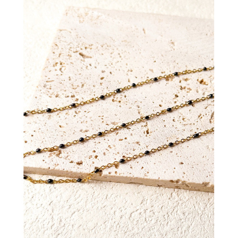 [DIY Chain] Colourful Enamel with Classic cable chain - Stainless steel