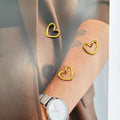 Love pendant in stainless steel strip twisted love design for diy jewellery accessories gold bracelet necklace fashion