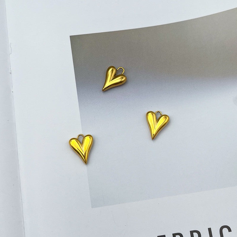 Love pendant in stainless steel strip twisted love design for diy jewellery accessories gold bracelet necklace fashion