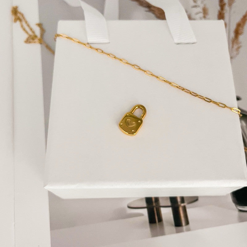 Lock and key pendant - Stainless steel