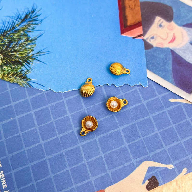 Stainless steel Beach themed sea pendant 1 pc/gold jewellery pendant diy fish lobster shell starfish pendant necklace