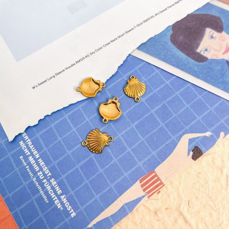 Stainless steel Beach themed sea pendant 1 pc/gold jewellery pendant diy fish lobster shell starfish pendant necklace