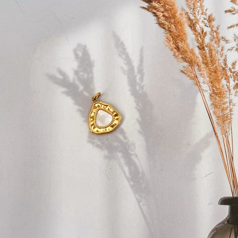 Stainless steel moon star pendant in gold/ opal shell pendant diy jewellery accessories pendant for necklace bracelet
