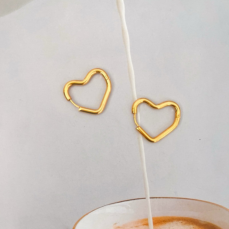 Stainless steel Love Huggies/ 1 pair/ Tarnish resistant