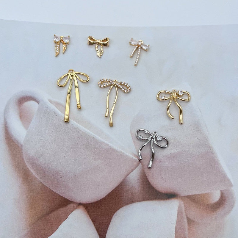 14k gold colour ribbon pendant/ diy jewellery accessories for necklace bracelets