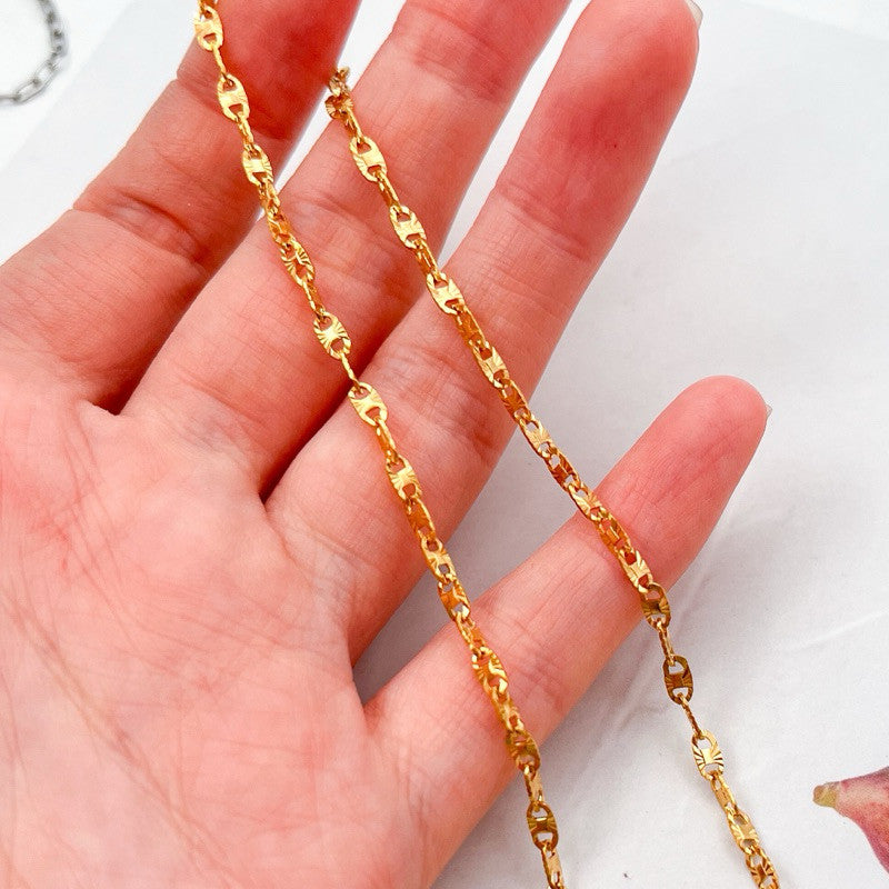 [DIY Chain] Mariner stainless steel curb chain 1 meter for diy jewellery