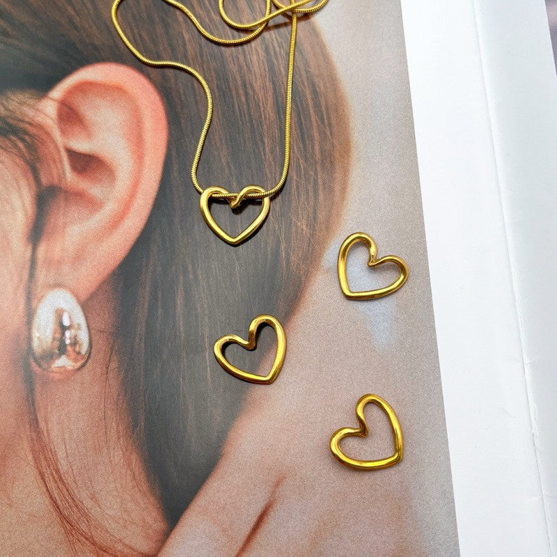 Love pendant in stainless steel strip twisted love design for diy jewellery accessories gold bracelet necklace fashion