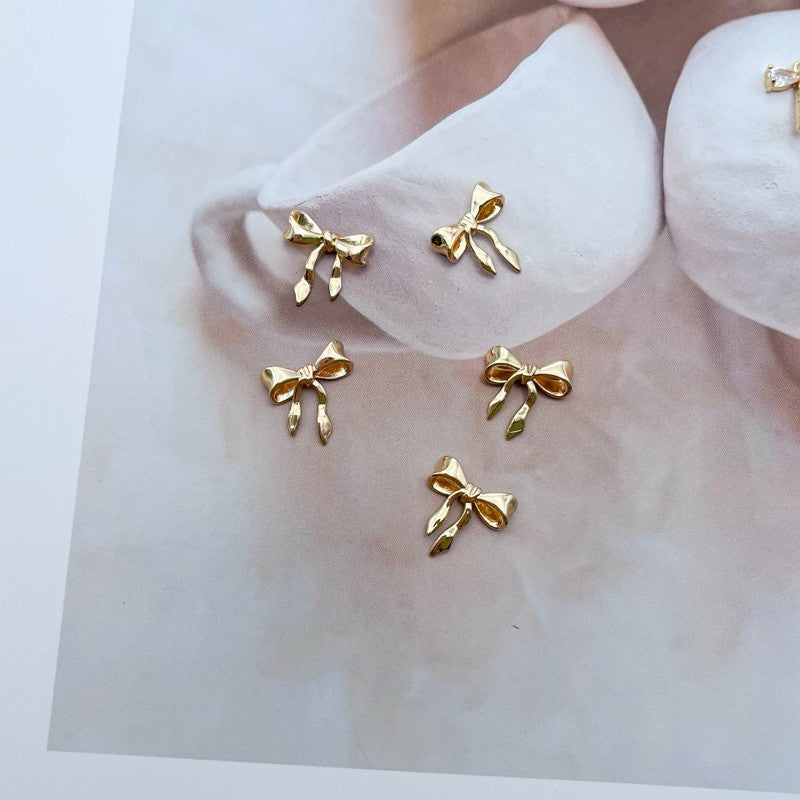 14k gold colour ribbon pendant/ diy jewellery accessories for necklace bracelets