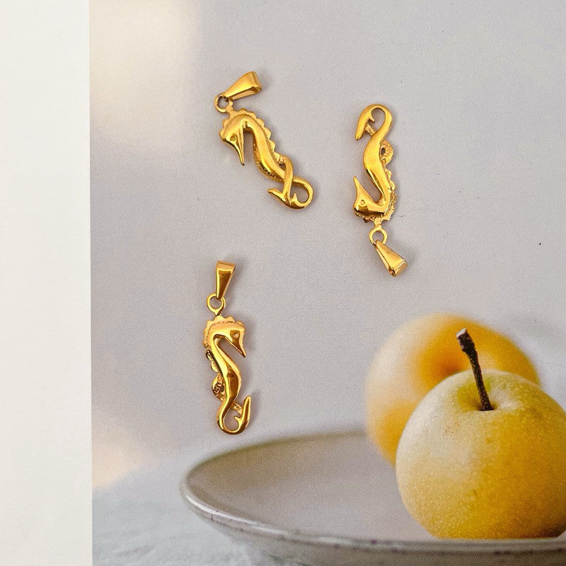 Stainless steel sea beach pendant/ gold starfish shell mermaid tail seahorse pendant for jewellery diy necklace bracelet