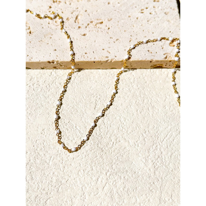 [DIY Chain] Colourful Enamel with Classic cable chain - Stainless steel
