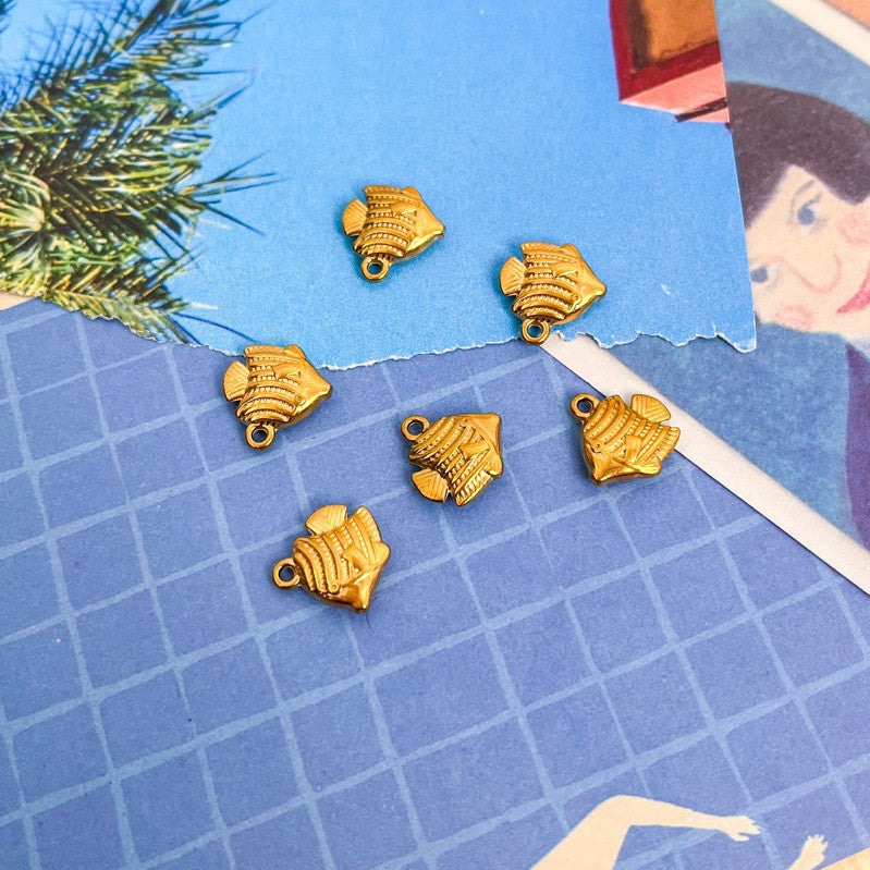 Stainless steel Beach themed sea pendant 1 pc/gold jewellery pendant diy fish lobster shell starfish pendant necklace