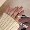Minimalist ring stainless steel gold ring/ jewellery ring accessories gold cincin zirconia braided love ring