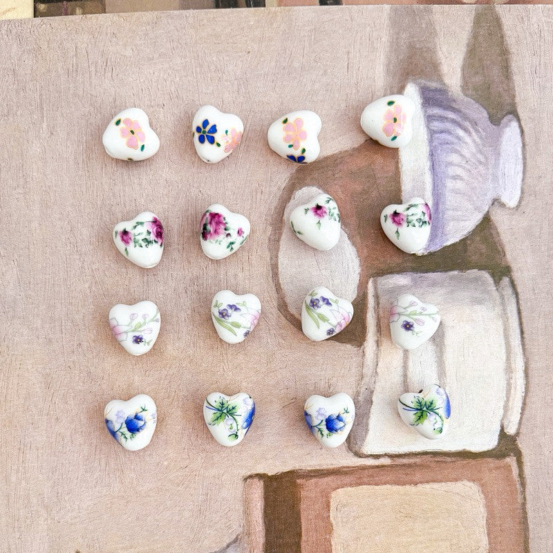 Porcelain love pendant/ porcelain teapot and cup pendant/ diy jewellery necklace pendant