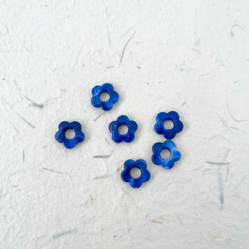 Arcylic flower pendant beads 10pcs per pack/ Colourful flower for diy jewellery