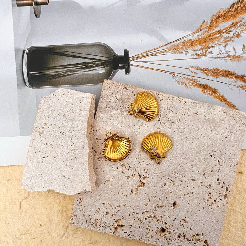 Stainless steel sea beach pendant/ gold starfish shell mermaid tail seahorse pendant for jewellery diy necklace bracelet