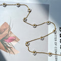 Stainless steel flower in beads chain for DIY50cm