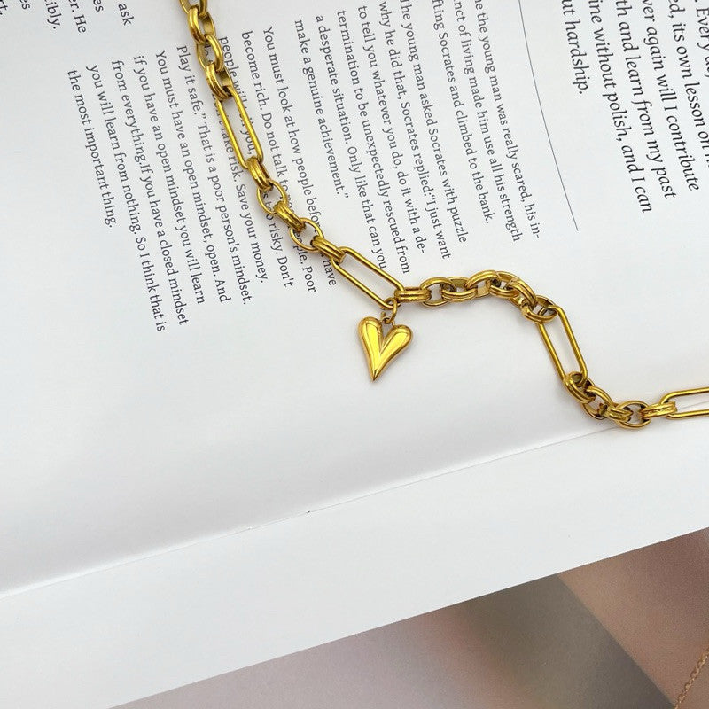 Love pendant in stainless steel strip twisted love design for diy jewellery accessories gold bracelet necklace fashion