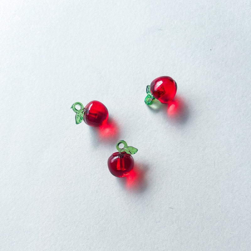 Cherry Apple pendant in acrylic / fruit cute diy pendant