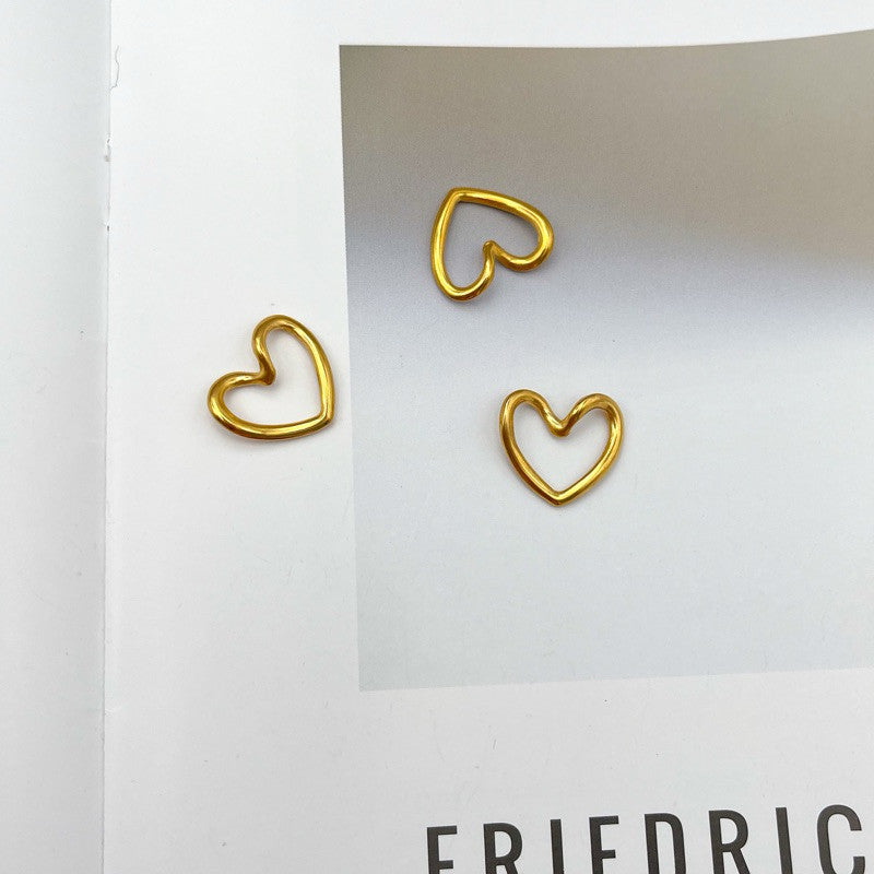 Love pendant in stainless steel strip twisted love design for diy jewellery accessories gold bracelet necklace fashion