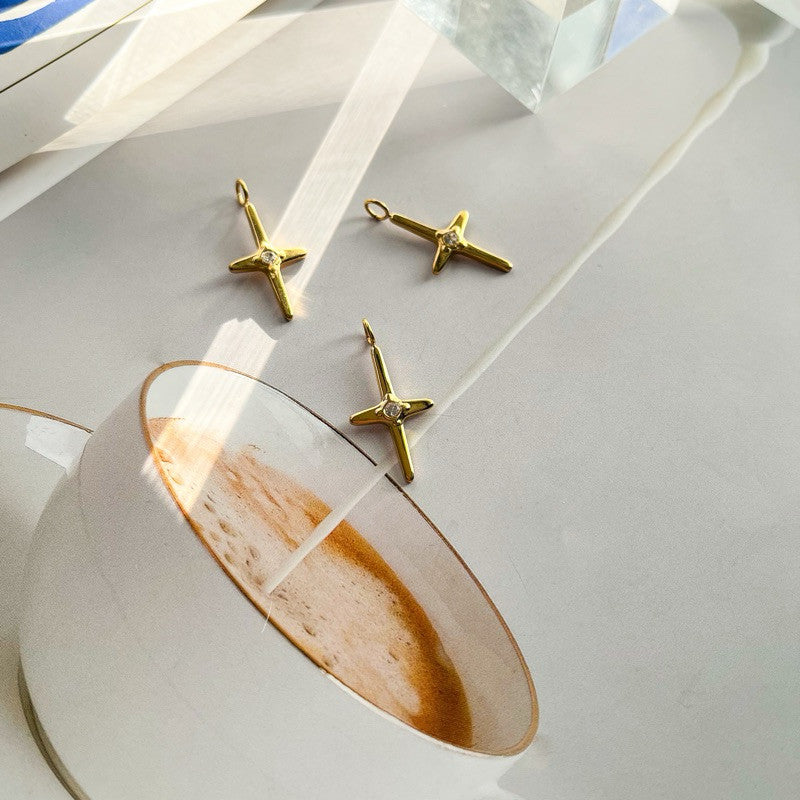 Stainless steel charm 1 pc - chilli/ love/ lock/ key/ cross/ evil eye