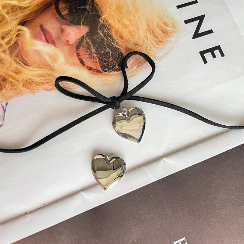 Stainless steel love locket pendant/ steel colour love pendant for diy jewellery