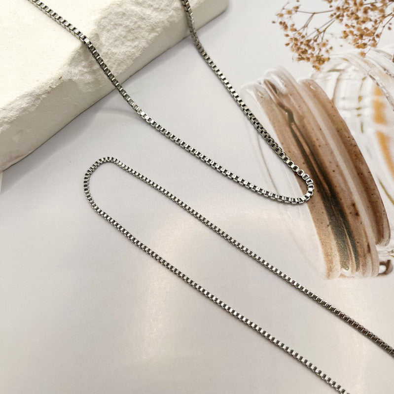 Stainless steel square boxchain 1 meter for diy jewellery handmade necklace bracelet gold chain