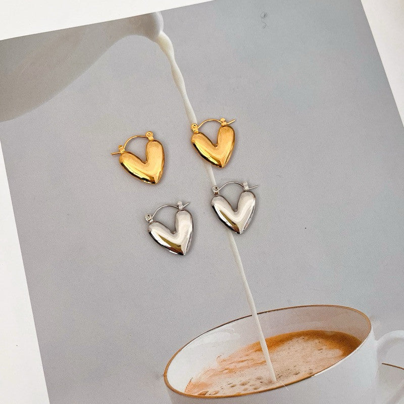 Stainless steel Love Huggies/ 1 pair/ Tarnish resistant