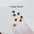 Stainless steel birthstone zirconia pendant 1 pc