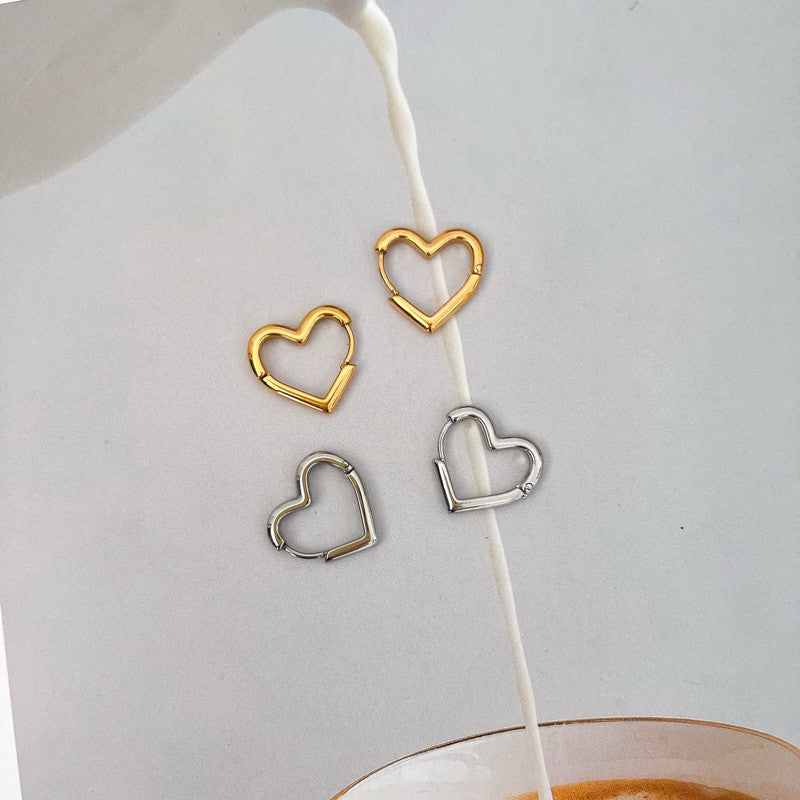 Stainless steel Love Huggies/ 1 pair/ Tarnish resistant