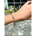 [Tarnish resistant] Stainless steel gold bracelet 1pc - love/ zirconia/ butterfly/ teniss chain design