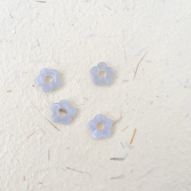 Arcylic flower pendant beads 10pcs per pack/ Colourful flower for diy jewellery