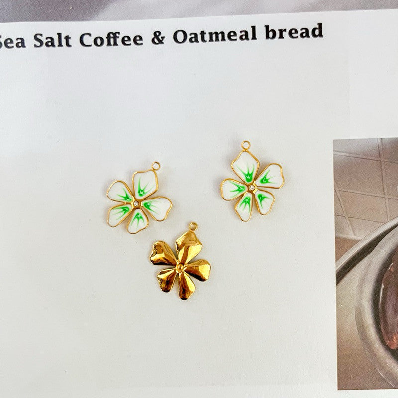 Stainless steel pendant 1 pc/ flower evil eye galaxy sun flower pendant red love for jewellery necklace