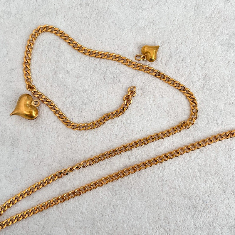[DIY Chain] Stainless steel Thick Cuban Chain/ 18k gold in pvd coating/ Tarnish Resistant DIY accessories for jewellery