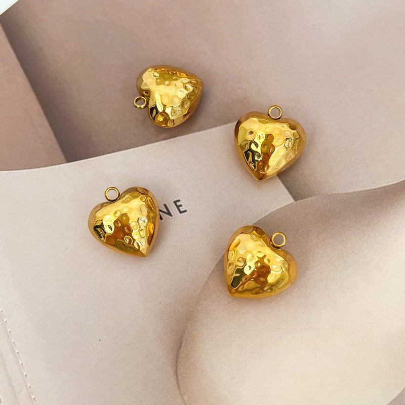 18k stainless steel gold Love/ Bulky love big gold love heart pendant for jewellery love bracelet Gelang love
